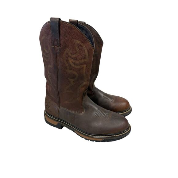 Rocky Men's Original Ride Roper Western Boot Aztec Crazy Horse Size 12W - Picture 4 of 10